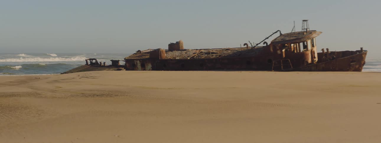 The Eduard Bohlen shipwreck along the coast