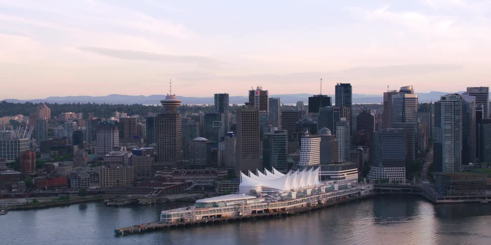 An aerial view of a city