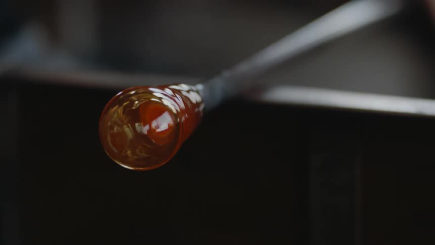 Blowing glass