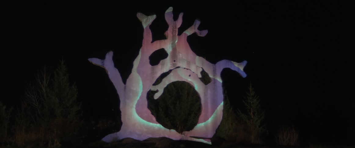 The light is shining on the stone