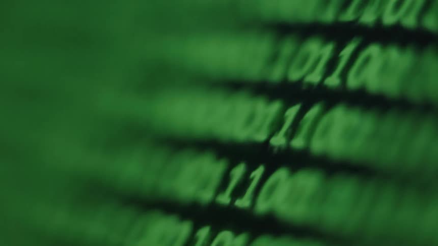 Close up view of an electronic monitor display