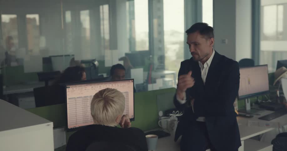 A group of people working together in an office
