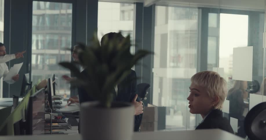 Employees are working in their business office