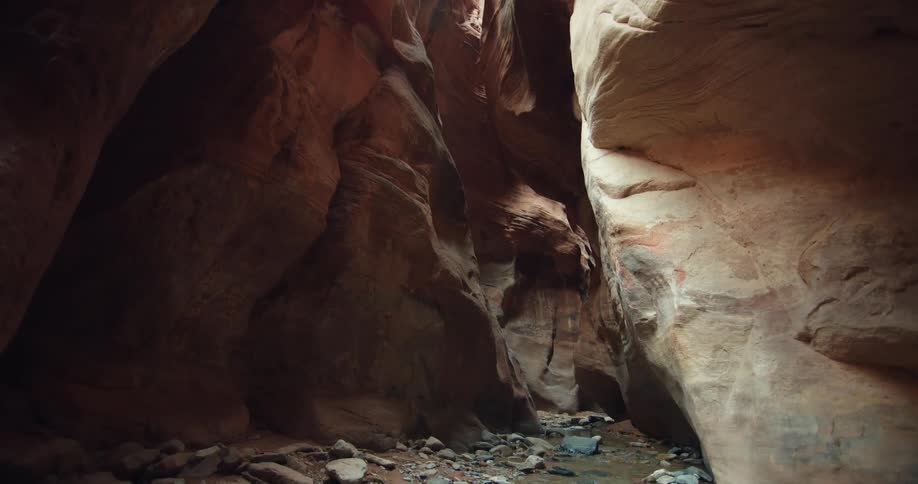 Sunlight shines into the cave