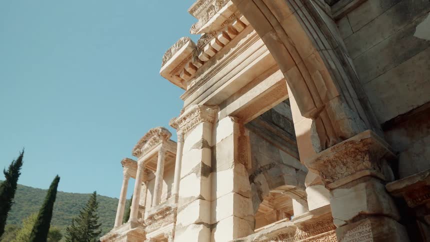 Standing columns and structures of the ruins of ephesus