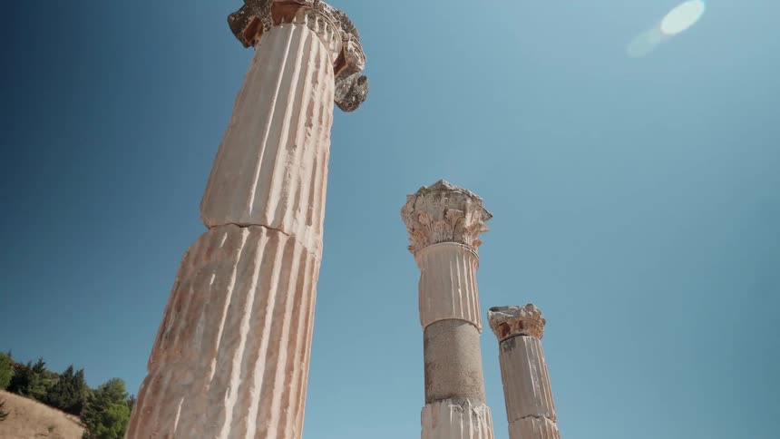 Ancient columns of ephesus
