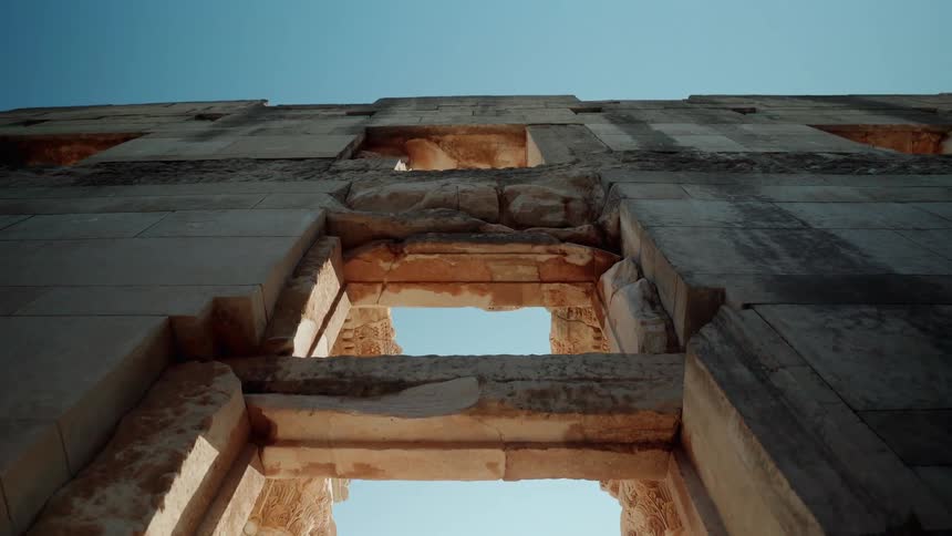Standing columns and structures of the ruins of ephesus