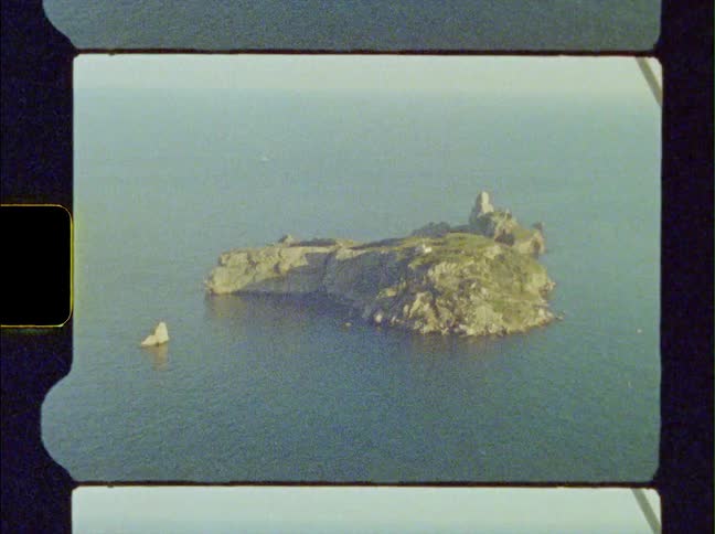 An aerial view of an island