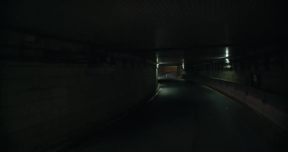 A view of a road in a tunnel
