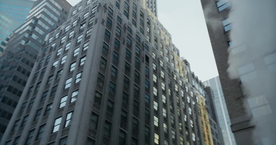 A look at a city skyline with multiple tall buildings visible