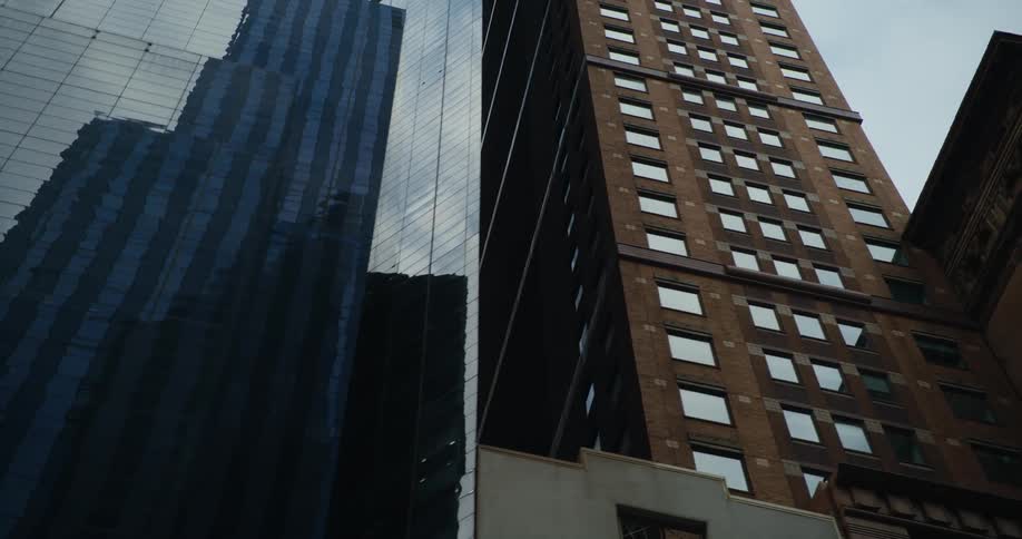 Exterior view of office buildings in the city