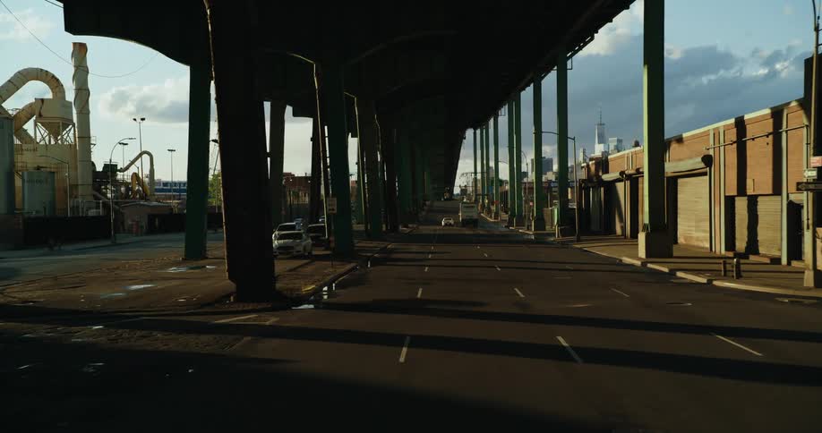 A view of a city from a road