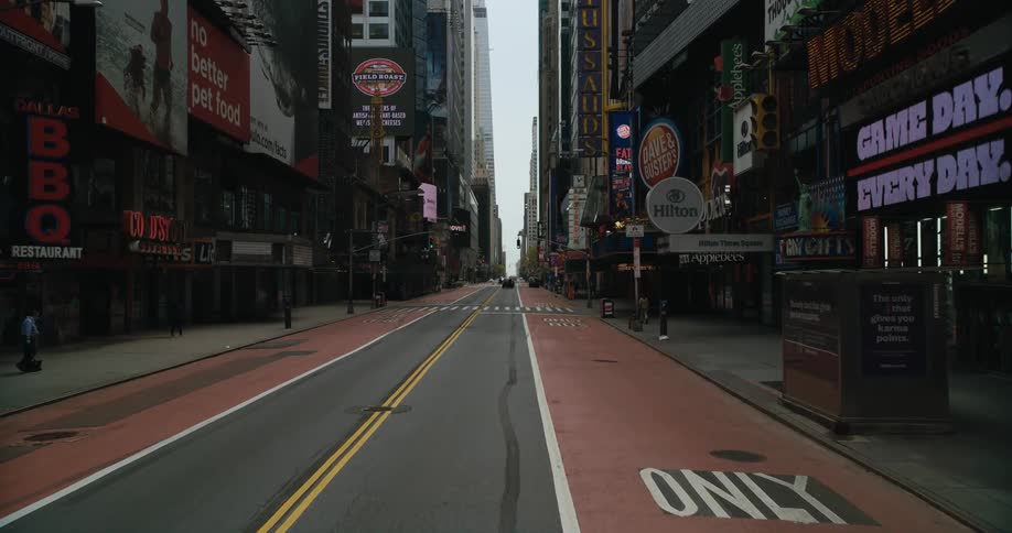 A view of a city from the street