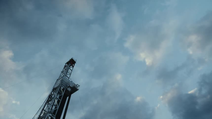 A tower sits on a construction site