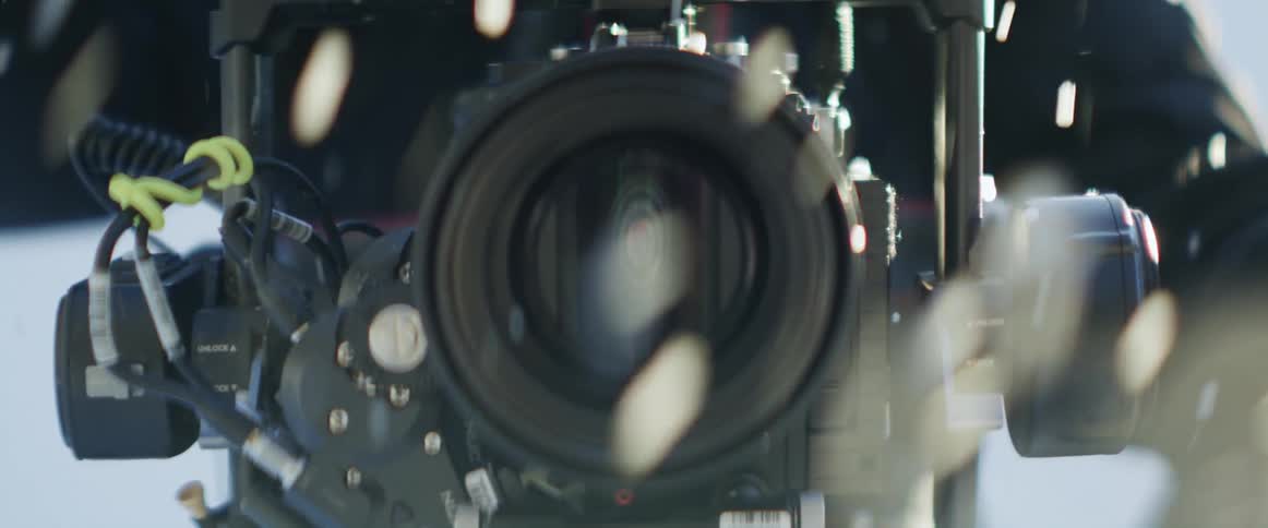The camera is rolling as it snows