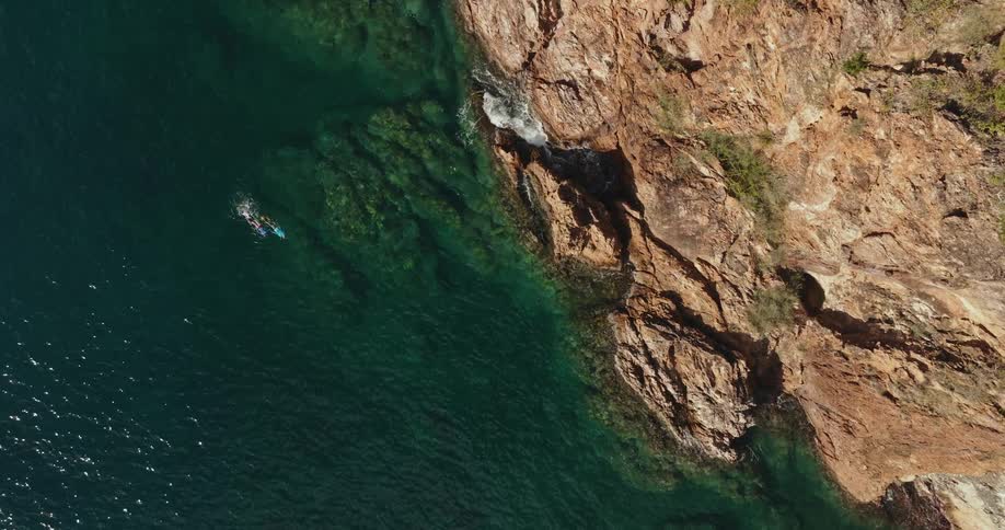 A view of the ocean near rocks