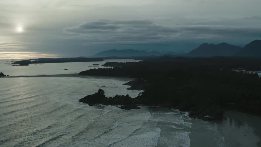 The sun is rising on the islands