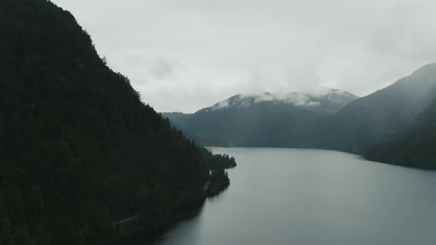 Fog is covering the mountains