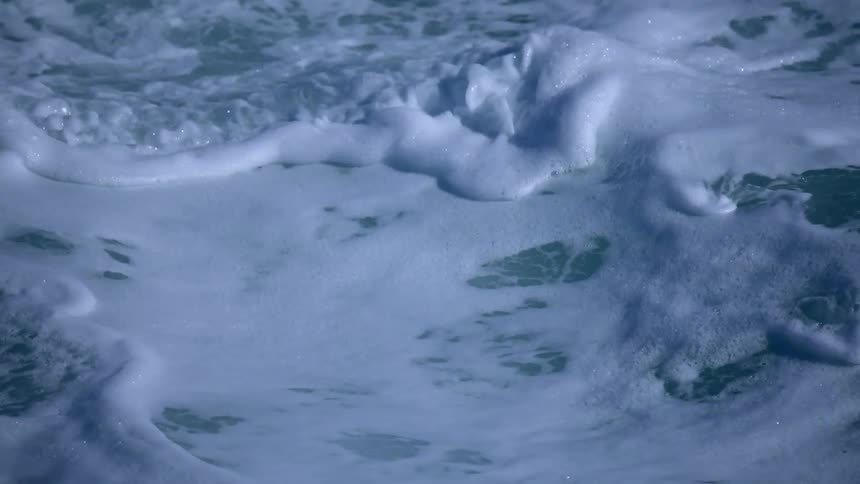 Close up of waves splashing around