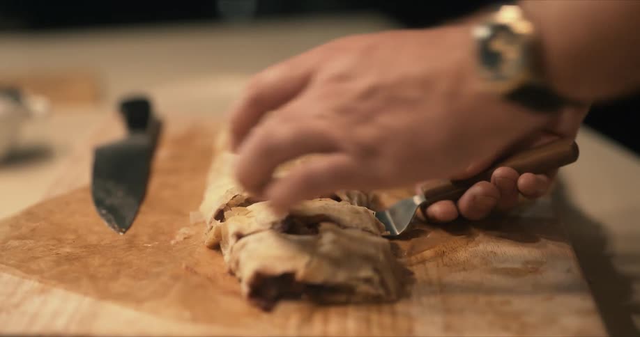A person serving up food