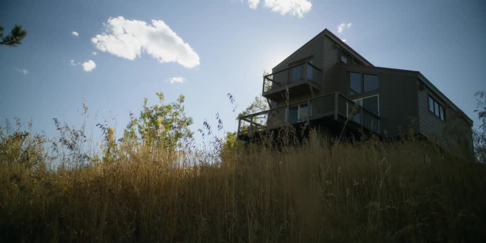 The home is on the hill