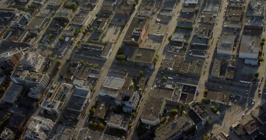 The town is full of roads and homes