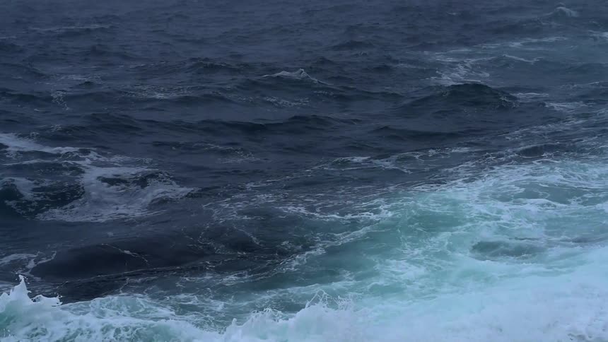 A choppy ocean