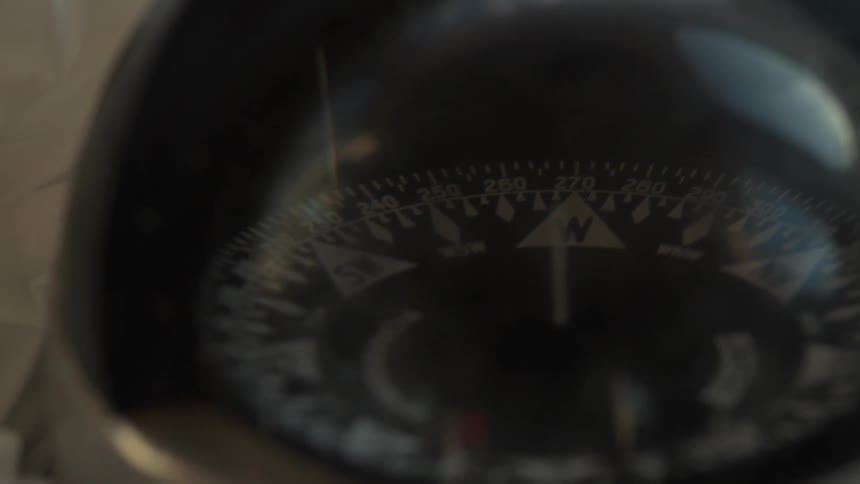 Close up of a compass