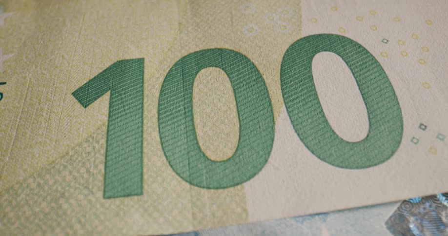 Close up view of currency is displayed