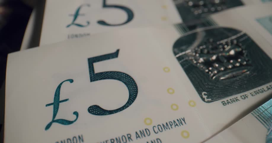 A stack of bank cards are worth five pounds each