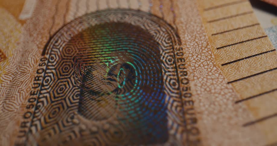 Artwork on a european banknote