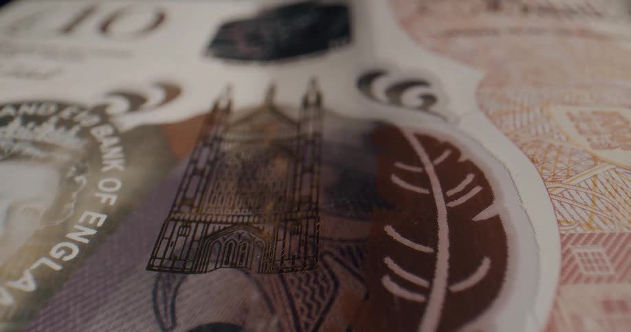 Close up view of a type of currency is displayed