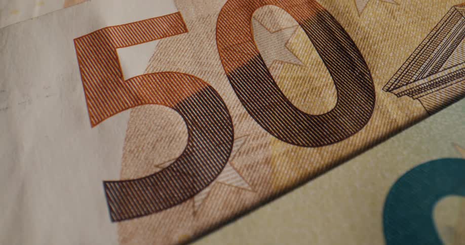 Paper bills with different denominations of dollar value
