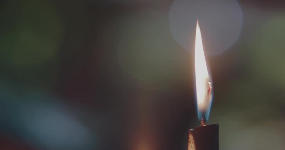 The candle is flickering
