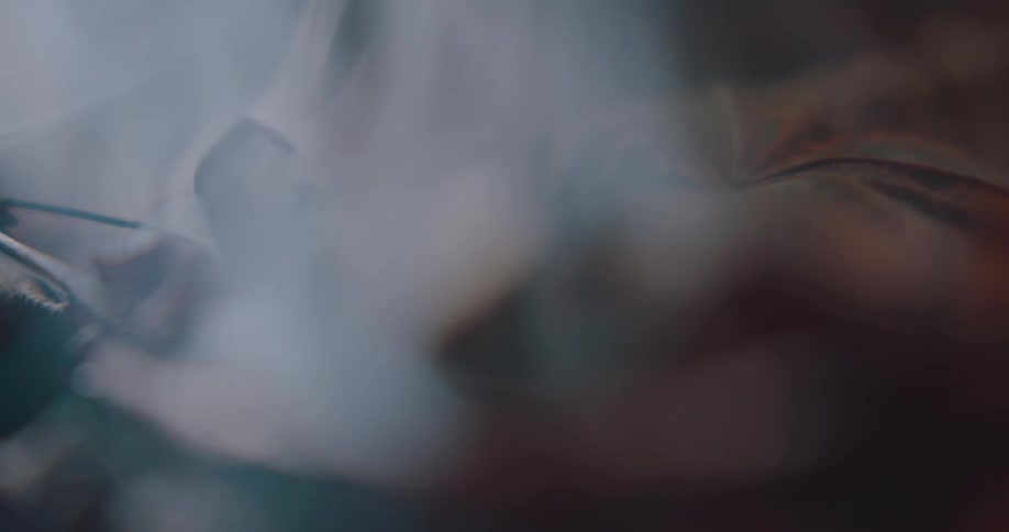 A view of smoke from a fire