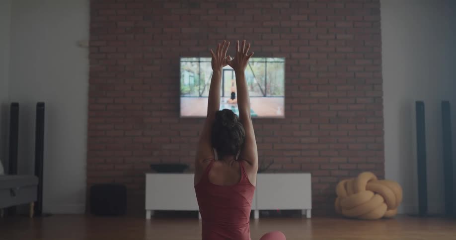 Young woman doing yoga