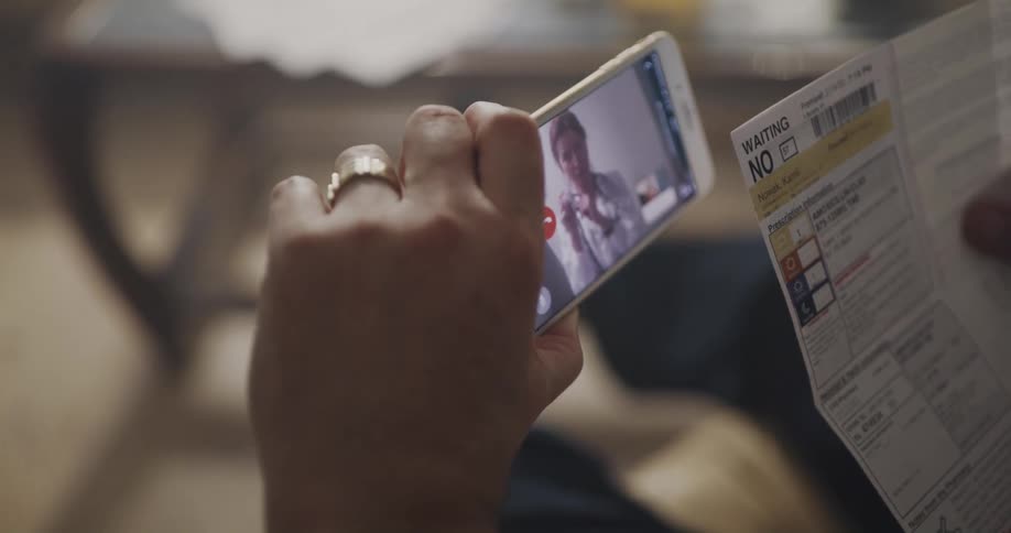 A man has a virtual visit with his doctor