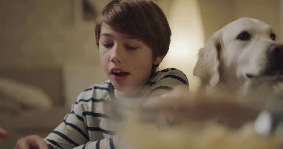 Kids are playing a game with family