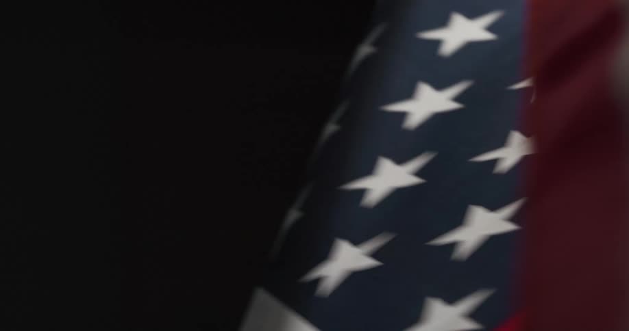 The flag is flying in the wind