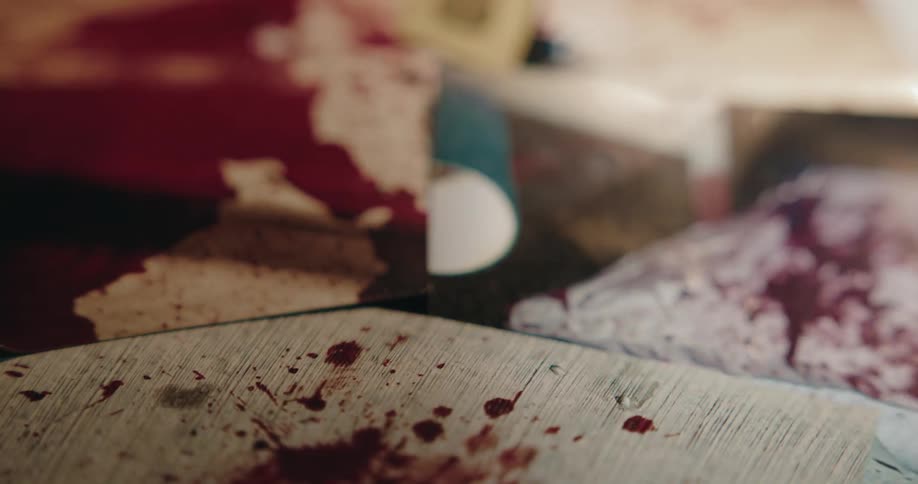 The crime photos are full of blood