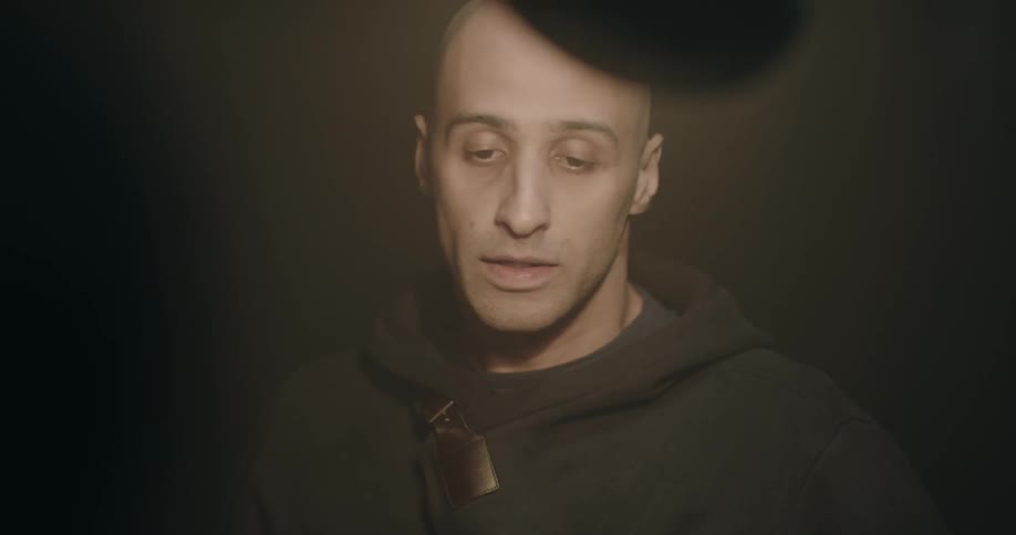 A man is being interrogated