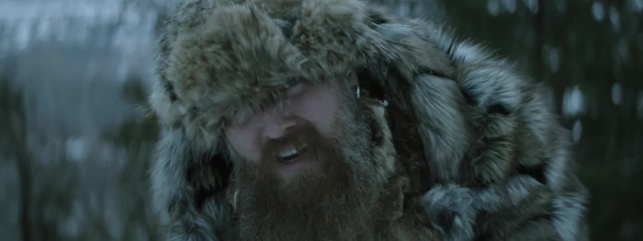 A man is lost in an arctic area during winter