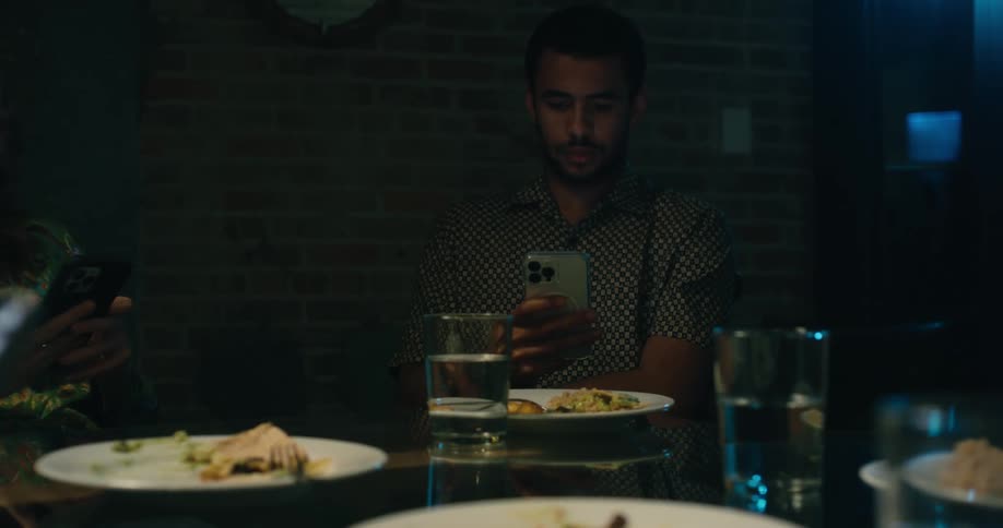 Group of friends are on there phone