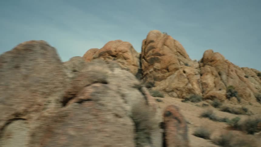 The desert is full of big boulders