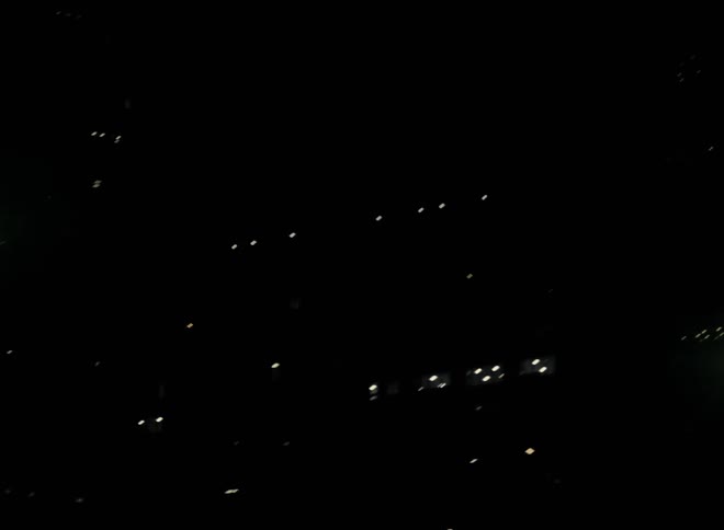 The city is very dark at night
