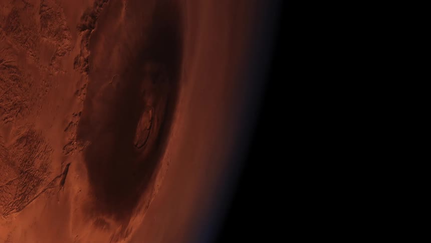 The planet has a huge crater