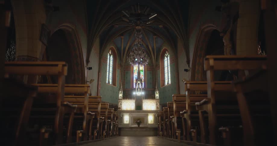 The altar inside a church