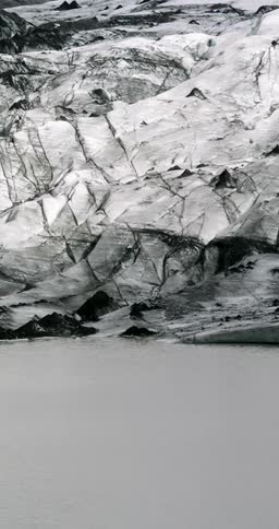 The frozen tundra is surrounded by ice