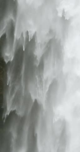 A gushing waterfall in nature