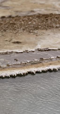 An icy rippling stream